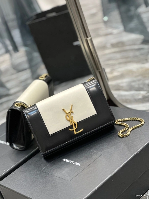 Kate leather bag shoulder two-tone small YSL 0721